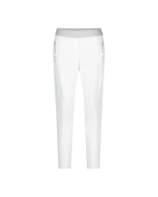 RAFFAELLO ROSSI White Slim-Fit Trousers