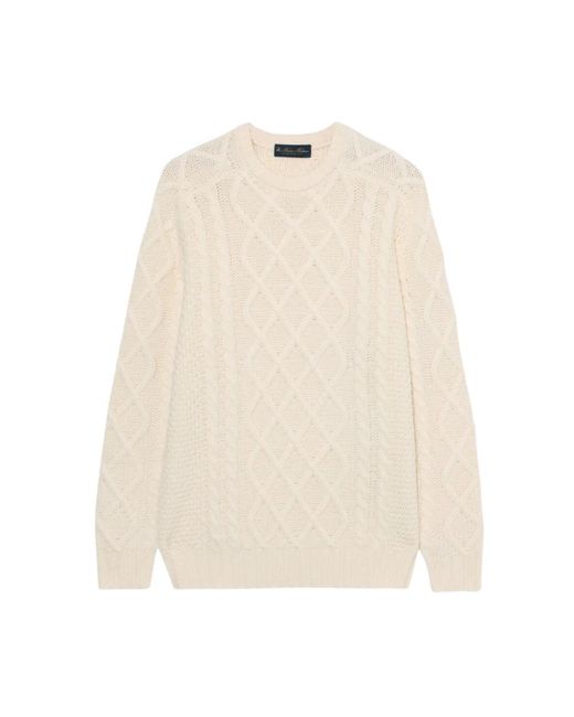 Brooks Brothers Natural Round-Neck Knitwear for men