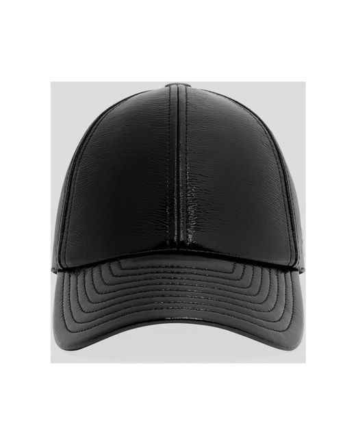 Courreges Accessoires ,Zwart ,Vinyl Hat Reissue in het Black