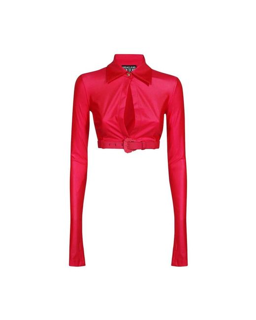 Versace Jeans Couture Red Long Sleeve T-Shirts