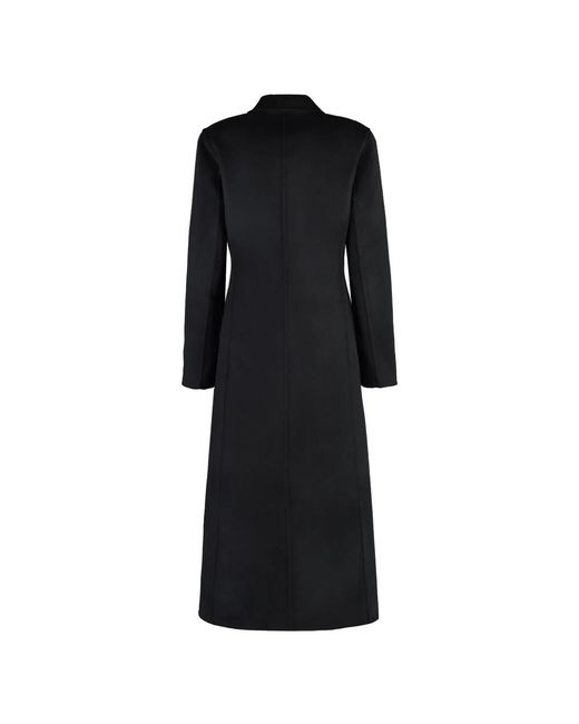 Tory Burch Jassen ,Zwart ,Wol Wollen Jas Met Sierknopen in het Black