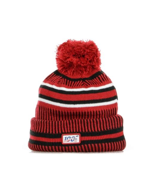 KTZ Accessoires ,Veelkleurig ,Sport Gebreide Pom Pom Hoed in het Red voor heren