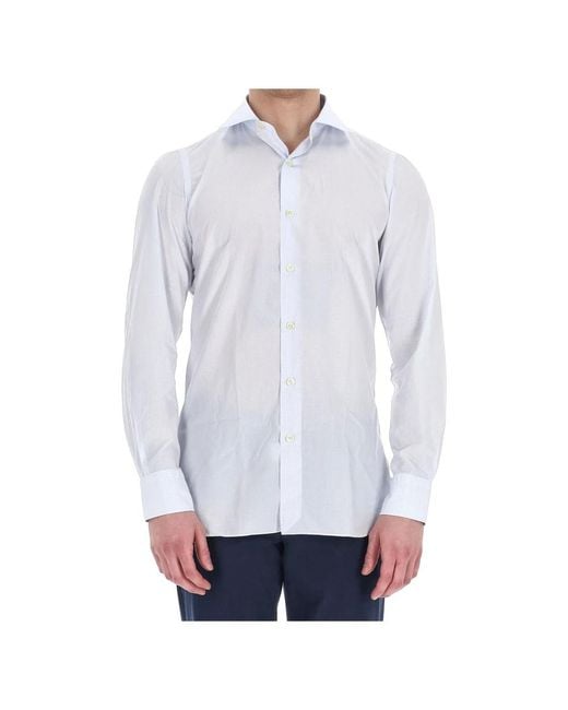 Finamore 1925 Blue Formal Shirts for men