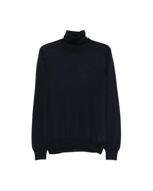 Barba Napoli Black Turtlenecks for men