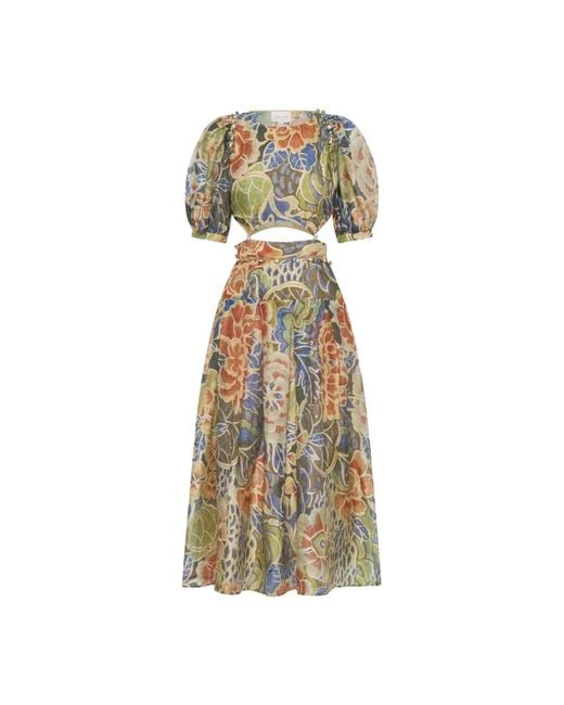 Ixiah Metallic Midi Dresses