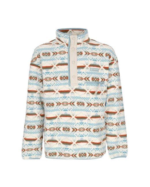 Columbia Jassen ,Veelkleurig ,Polyester Geruite Fleece Half Snap Jas in het Multicolor voor heren