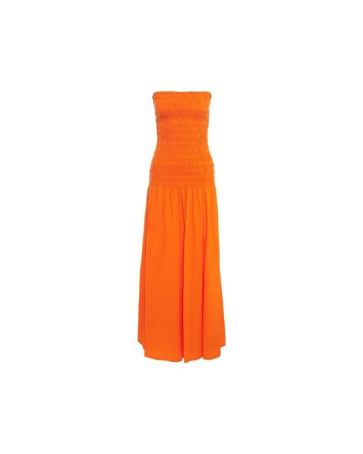 Silvian Heach Orange Midi Dresses