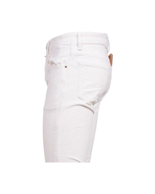 Jacob Cohen White Slim-Fit Trousers for men
