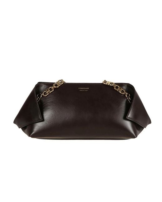 Ferragamo Black Shoulder Bags