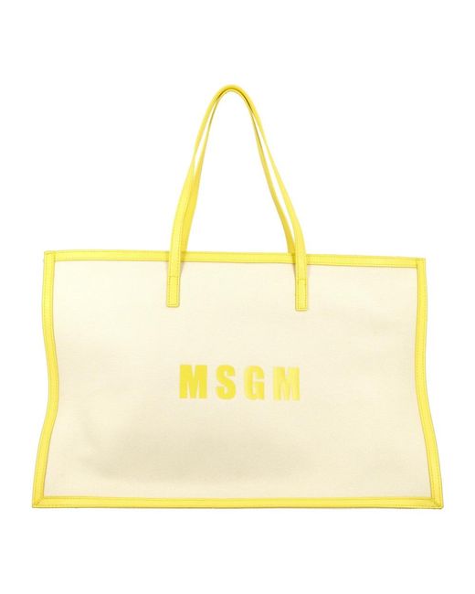 MSGM Yellow Tote Bags