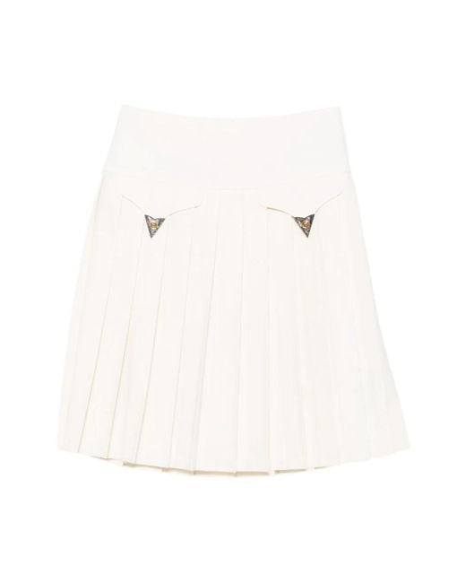 Versace White Short Skirts