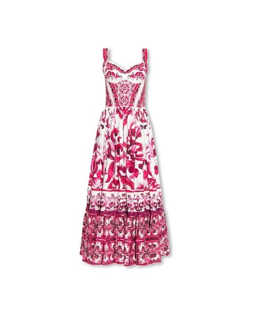 Maxi Dresses Dolce & Gabbana en coloris Pink