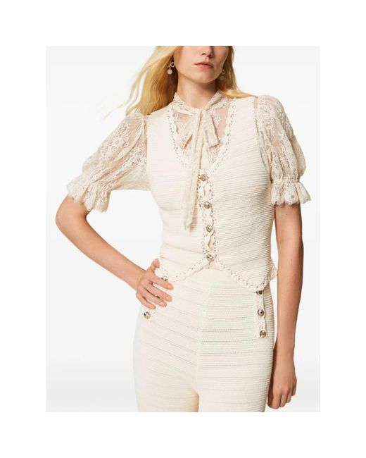 Cardigans Twinset en coloris Natural