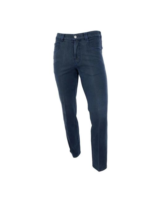 Meyer Jeans ,Blauw ,Katoen Dubai -Broek in het Blue voor heren