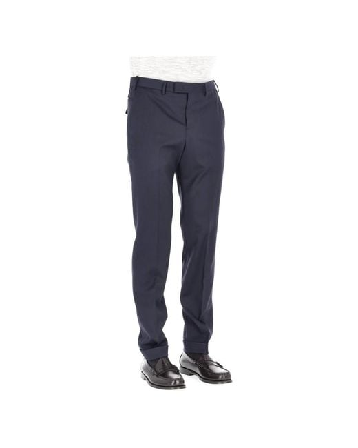 PT Torino Blue Suit Trousers for men