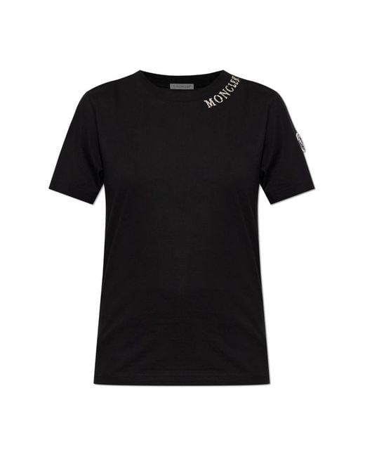 Moncler Black T-Shirts