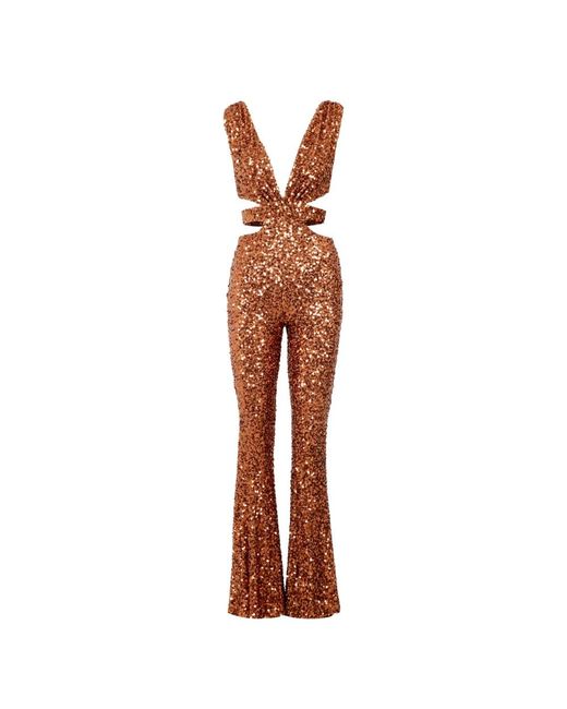 Aniye By Jumpsuits & Playsuits ,Bruin ,Pailletten Jumpsuit in het Brown