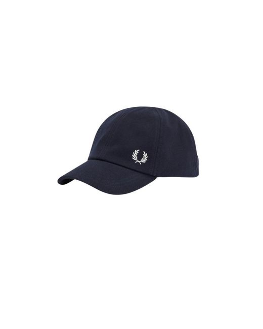 Fred Perry Accessoires ,Blauw ,Katoen Geborduurde Laurel Baseball Cap in het Blue voor heren