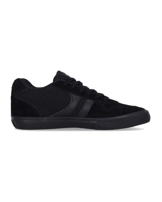 Globe Fitness ,Zwart ,Suède Zwart/Goud Skate Schoenen Vulcanized Stijl in het Black voor heren