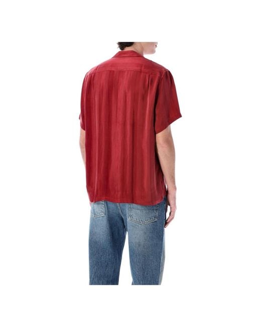 Portuguese Flannel Red Short Sleeve Shirts for men