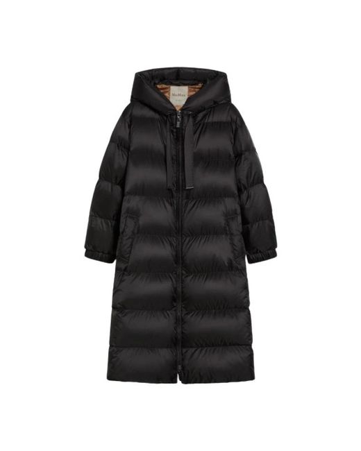 Max Mara Jassen ,Zwart ,Donsjas Met Quilted Motief in het Black