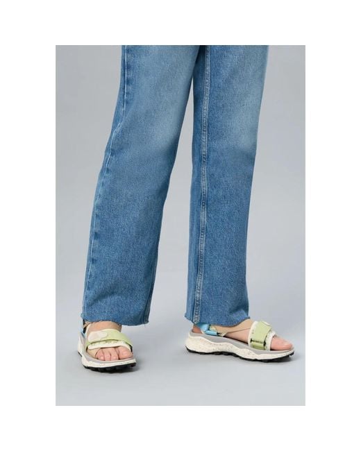 Flower Mountain Metallic Flat Sandals