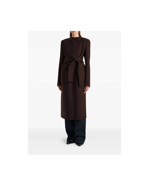 Khaite Black Jelson Belted Wool Coat