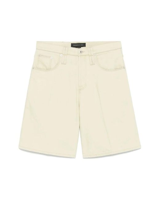 FEDERICO CINA Casual Shorts in het Natural voor heren