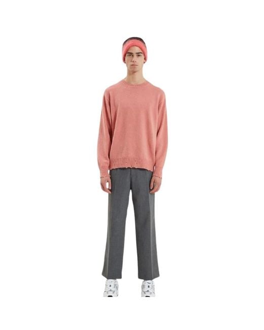 Amaranto Red Round-Neck Knitwear for men