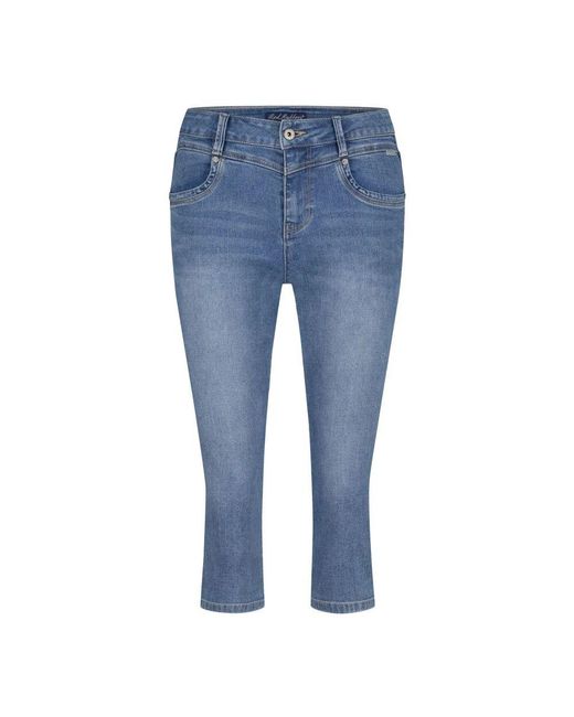 Red Button Blue Midstone Capri Hose Mit Gürtelschlaufen