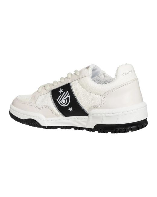 Chiara Ferragni White Cf-1 Sneakers