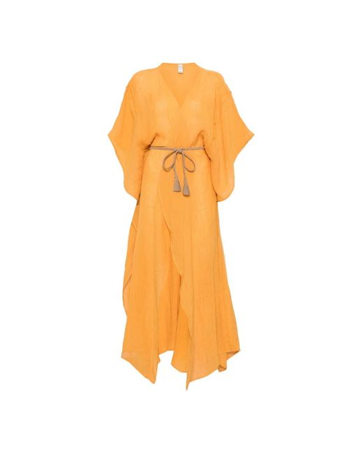 120% Lino Orange Kimonos