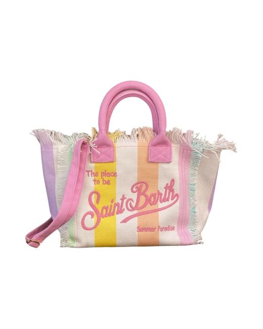 Mc2 Saint Barth Pink Stilvolle strandtasche für sommertage