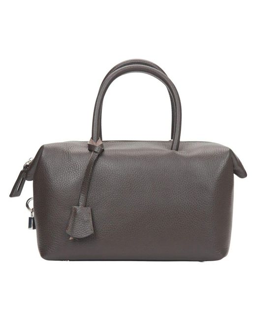 ESTRO Gray Dunkelbraune satchel-handtasche