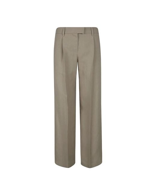 Brunello Cucinelli Gray Wide Trousers