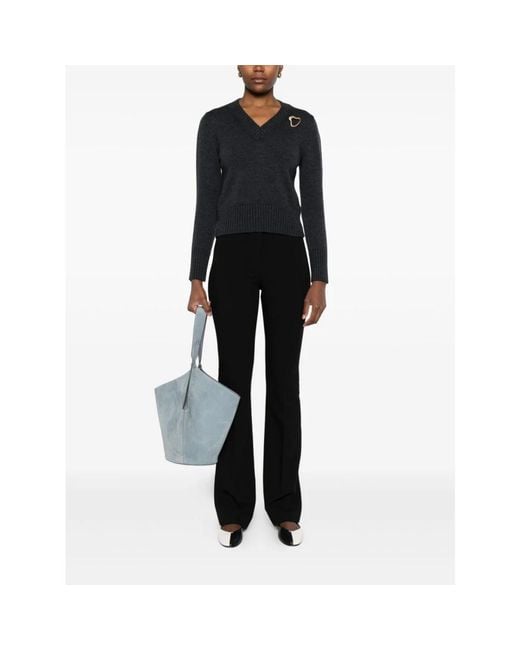 Pinko Black Wide Trousers