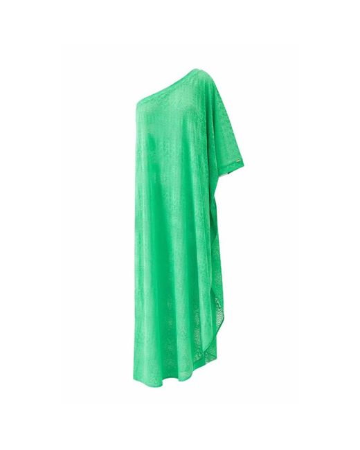 Melissa Odabash Kleedjes ,Groen ,Polyester Savannah Dress in het Green