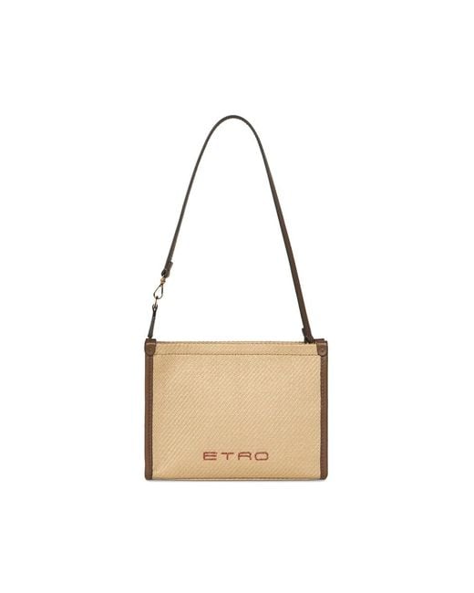 Etro Natural Shoulder Bags