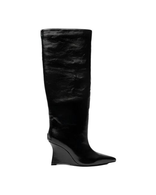Twentyfourhaitch Black High Boots