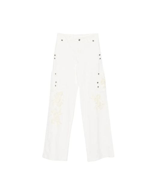 Ermanno Scervino White Wide Jeans