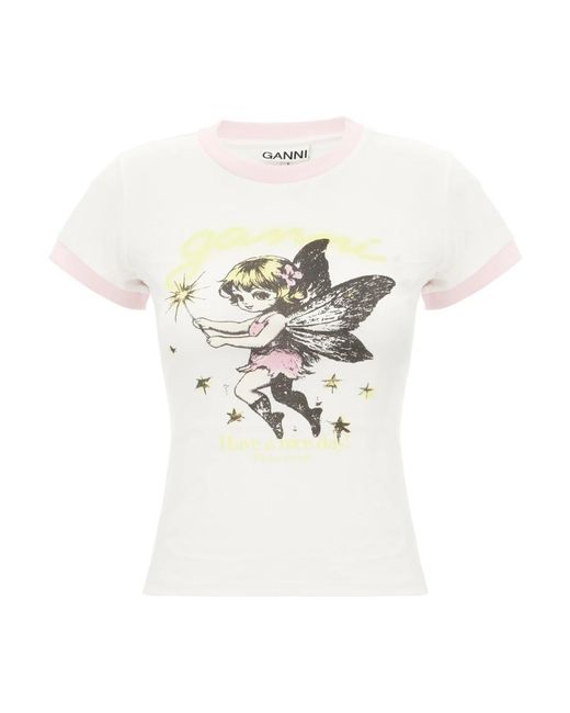 Ganni White T-Shirts