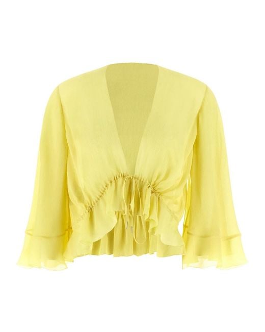 Alberta Ferretti Yellow Blouses
