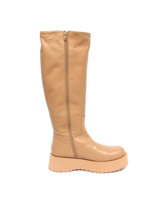 Paloma Barceló Brown Napasoft Haselnuss Lederstiefel