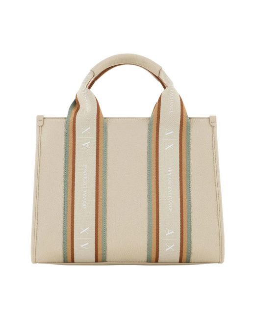 ARMANI EXCHANGE Natural Shopping Bags