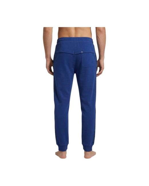 Bikkembergs Blue Sweatpants for men