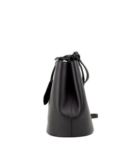 Burberry Black Kleine schwarze leder bucket crossbody handtasche
