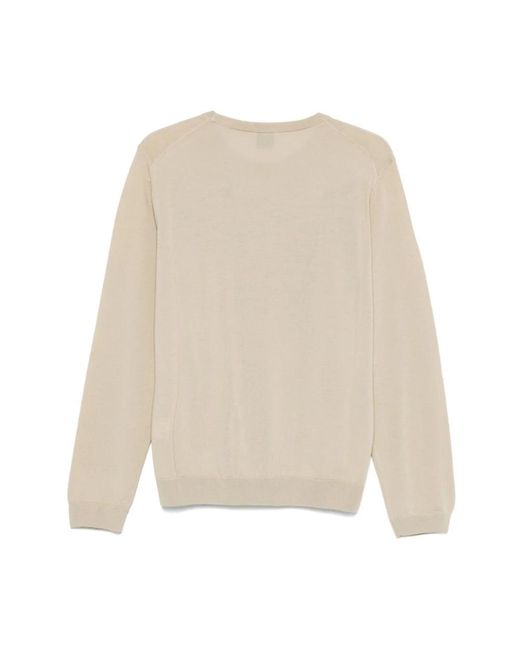 HUGO Round-Neck Knitwear in het Natural voor heren