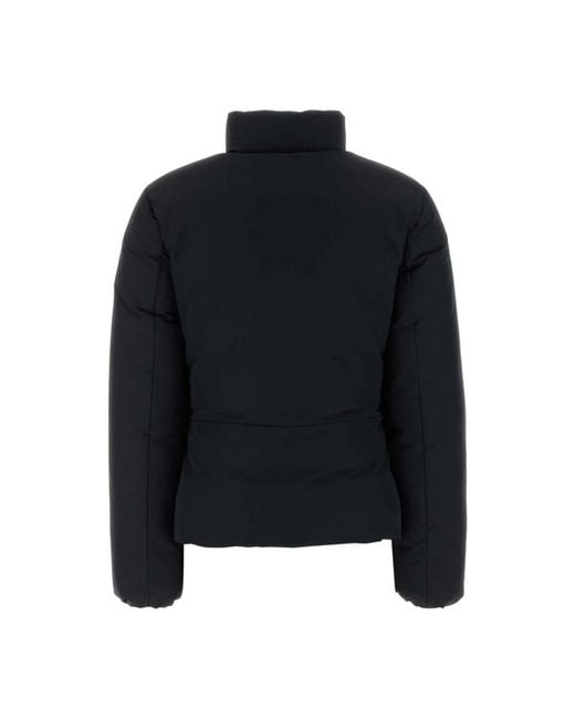 Jil Sander Logo Water-Repellent Down Jacket in het Black