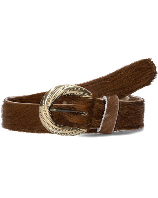 Notre-v Accessoires ,Bruin ,Wol Bruin Ponyhair Riem Voor Vrouwen in het Brown