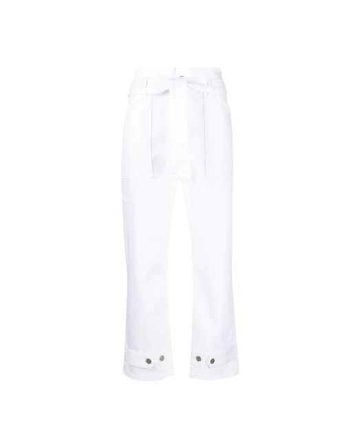 P.A.R.O.S.H. White Cropped Jeans
